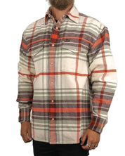 Wrangler - Flanell Skjorta Rutig - Heavyweight Overshirt - Vit - jhstore.se