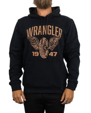 Wrangler - Hoodie - Americana Däck - Svart - jhstore.se