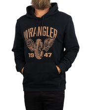 Wrangler - Hoodie - Americana Däck - Svart - jhstore.se