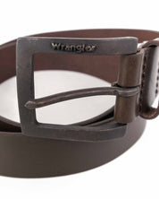 Wrangler - Läderbälte Brun - Kabel Buckle - jhstore.se