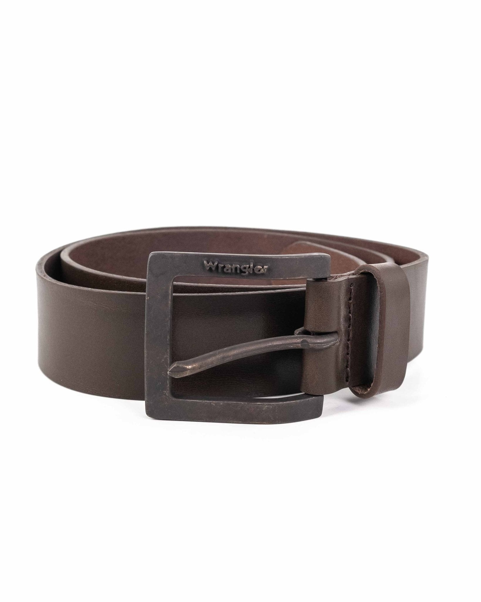 Wrangler - Läderbälte Brun - Kabel Buckle - jhstore.se