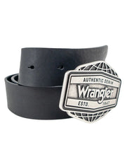 Wrangler - Läderbälte med spänne - Big Buckle - Svart - jhstore.se