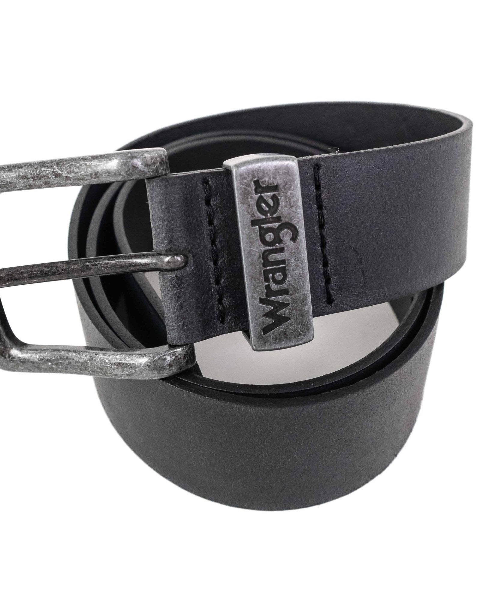 Wrangler - Läderbälte Svart - Metal Loop - jhstore.se