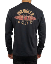 Wrangler - Långärmad T-Shirt - Americana Motorcykel - Svart - jhstore.se