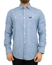Wrangler - Skjorta - Chambray - Blå - jhstore.se
