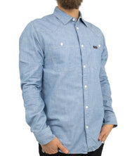 Wrangler - Skjorta - Chambray - Blå - jhstore.se