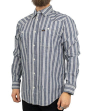 Wrangler - Skjorta - Chambray Randig - Blå - jhstore.se