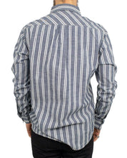 Wrangler - Skjorta - Chambray Randig - Blå - jhstore.se