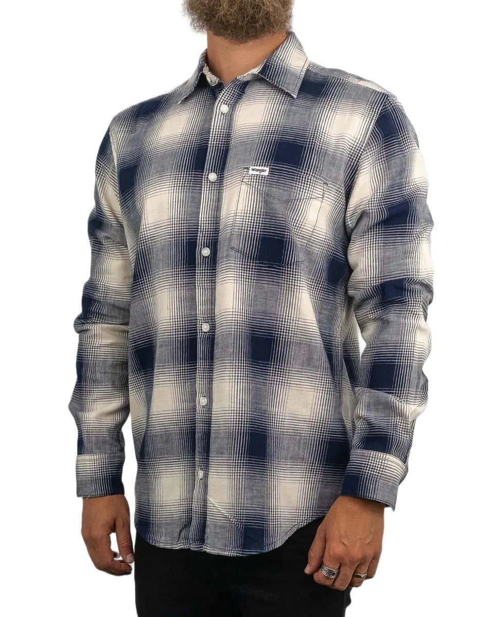 Wrangler - Skjorta Rutig - 1PKT - Blå - jhstore.se