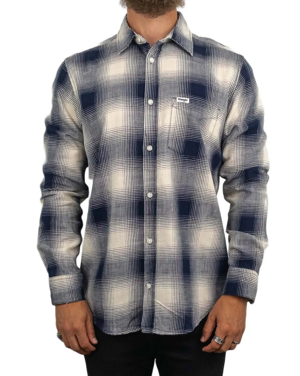 Wrangler - Skjorta Rutig - 1PKT - Blå - jhstore.se