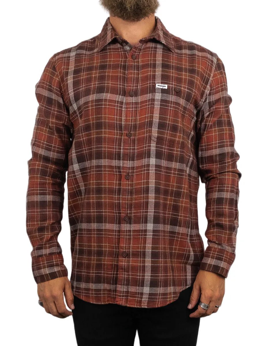 Wrangler - Skjorta Rutig - Fired - Röd - jhstore.se