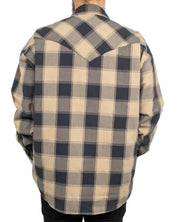 Wrangler - Skjorta - Rutig Oversized Western - Curds - Beige - jhstore.se