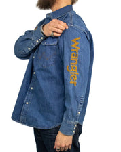Wrangler - Skjorta - Trail Blazer Denim - Blå - jhstore.se