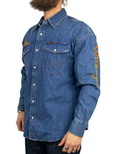 Wrangler - Skjorta - Trail Blazer Denim - Blå - jhstore.se