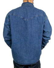 Wrangler - Skjorta - Trail Blazer Denim - Blå - jhstore.se