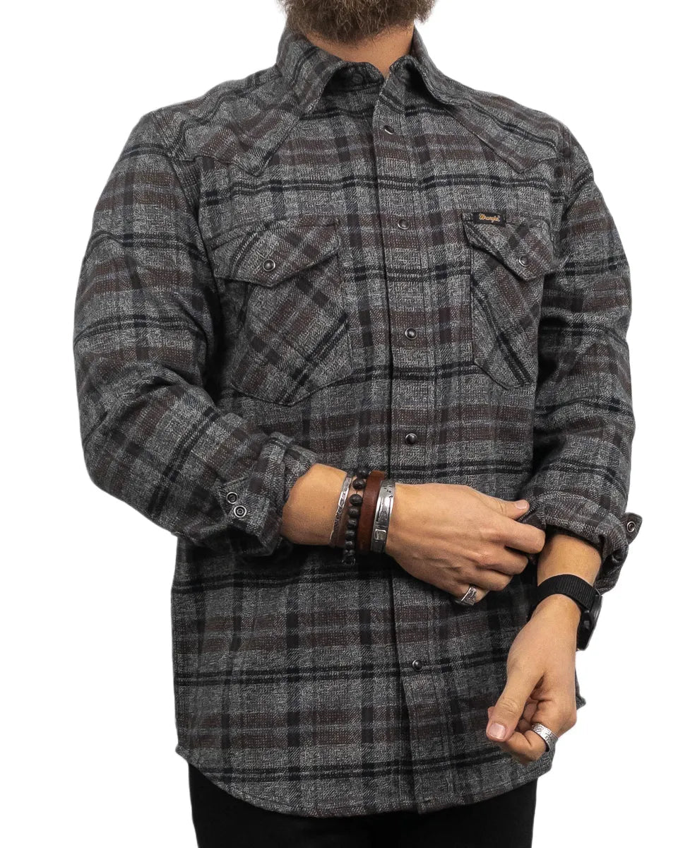 Wrangler - Skjorta - Western Shirt Rich - Grå - jhstore.se