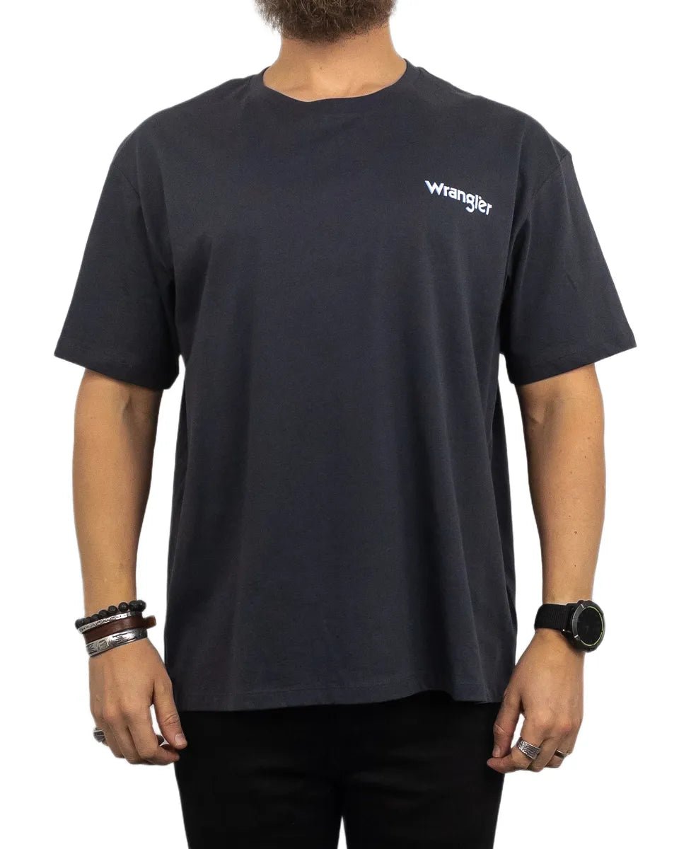 Wrangler - T-Shirt - Long Live Cowboys - Grå - jhstore.se