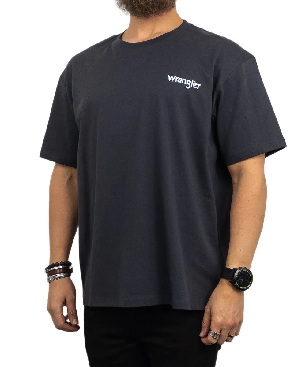 Wrangler - T-Shirt - Long Live Cowboys - Grå - jhstore.se