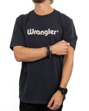 Wrangler - T-shirt med Logo Svart - Logo Tee - jhstore.se