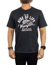 Wrangler - T-Shirt - Ride of Life - Americana Tee - Tvättad Svart - jhstore.se